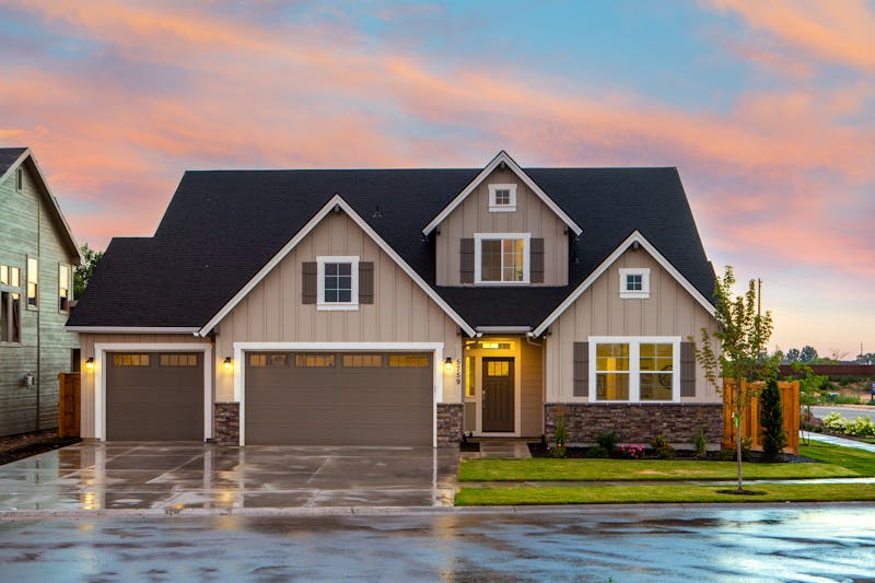 Complete garage door replacement before and after at a Fairway Park home in Pacifica